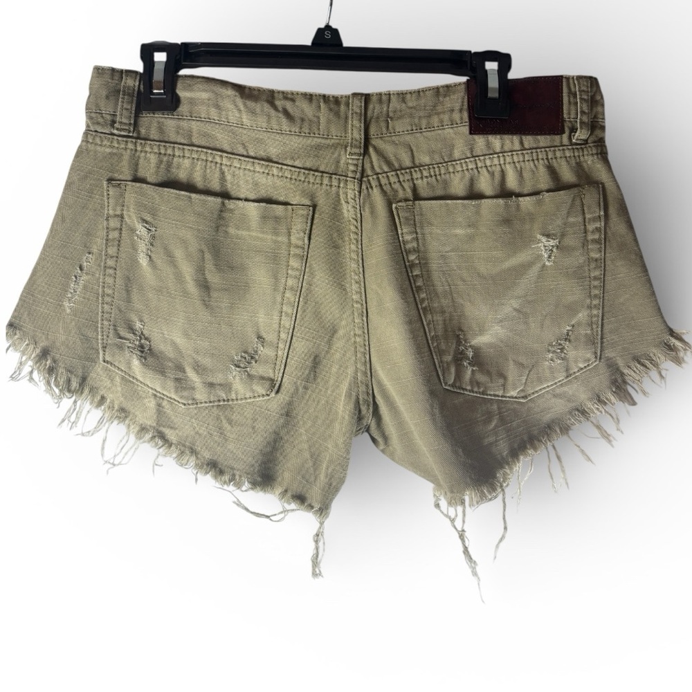 One Teaspoon Bonitas Australian Boho distressed grunge Frayed Jean Shorts 28 - Picture 5 of 14